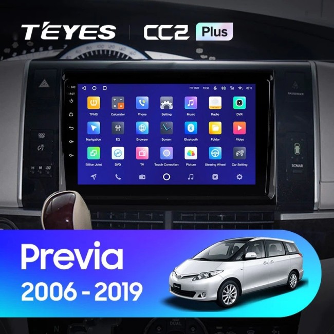 Штатная магнитола Teyes CC2L Plus 1/16 Toyota Previa XR50 (2006-2019)