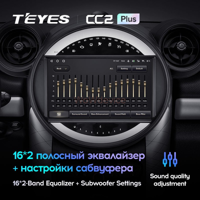 Штатная магнитола Teyes CC2 Plus 6/128 Mini Cooper (2010-2016)