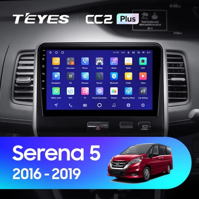 Штатная магнитола Teyes CC2L Plus 1/16 Nissan Serena 5 C27 (2016-2019) F2 правый руль