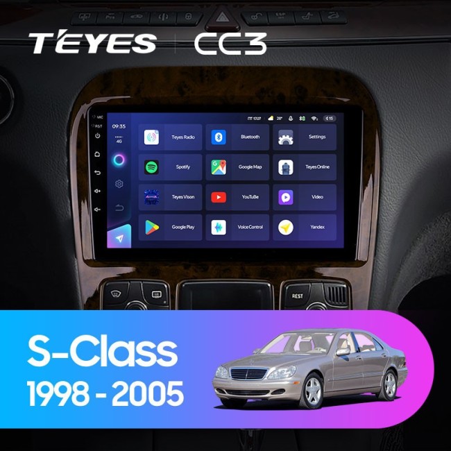 Штатная магнитола Teyes CC3 6/128 Mercedes Benz S-Class W220 VV220 (1998-2005)