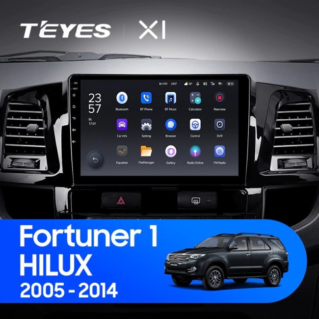 Штатная магнитола Teyes X1 4G 2/32 Toyota Fortuner (2008-2014) F1