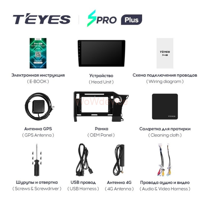 Штатная магнитола Teyes SPRO Plus 4/64 Toyota Noah 4 R90 (2022-2023) Правый руль