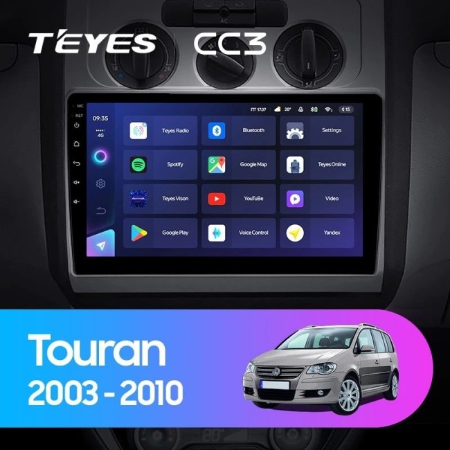 Штатная магнитола Teyes CC3 360 6/128 Volkswagen Touran 1 (2003-2010) F1