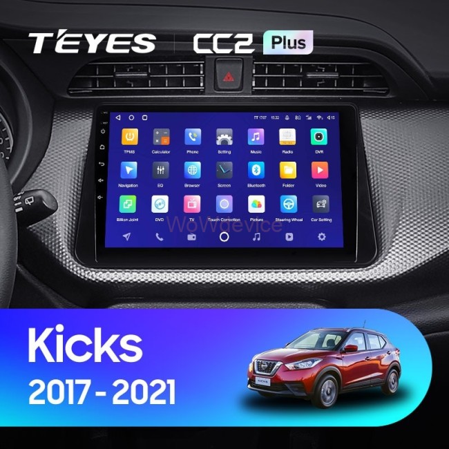Штатная магнитола Teyes CC2L Plus 1/16 Nissan Kicks P15 (2017-2021)