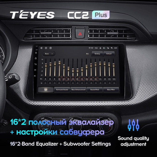 Штатная магнитола Teyes CC2L Plus 1/16 Nissan Kicks P15 (2017-2021)