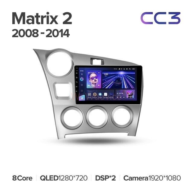 Штатная магнитола Teyes CC3 360 6/128 Toyota Matrix 2 E140 (2008-2014) Штатная магнитола Teyes CC3 360 6/128 Toyota Matrix 2 E140 (2008-2014)