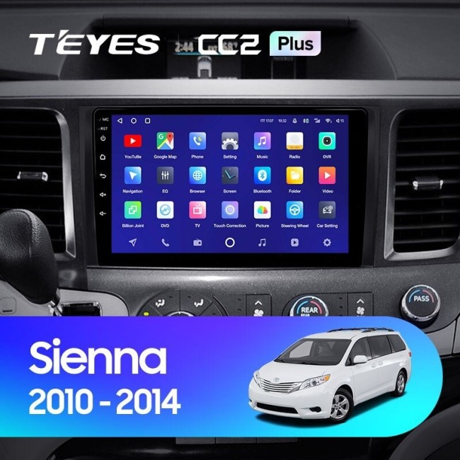 Штатная магнитола Teyes CC2 Plus 3/32 Toyota Sienna 3 XL30 (2010-2014)