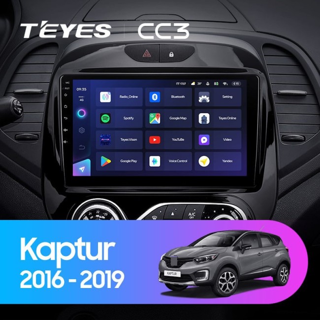 Штатная магнитола Teyes CC3 4/64 Renault Kaptur (2016-2019) F1