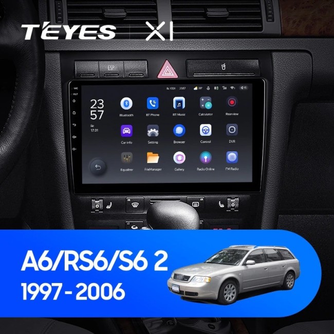 Штатная магнитола Teyes X1 4G 2/32 Audi A6 2 (1997-2004)