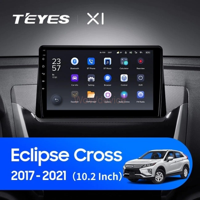 Штатная магнитола Teyes X1 4G 2/32 Mitsubishi Eclipse Cross (2017-2021) F2
