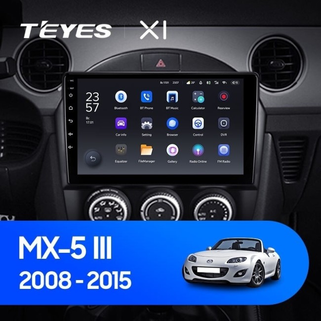 Штатная магнитола Teyes X1 4G 2/32 Mazda MX-5 (2008-2015)
