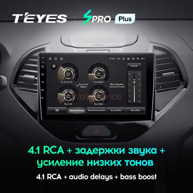 Штатная магнитола Teyes SPRO Plus 4/64 Ford Figo (2015-2018)