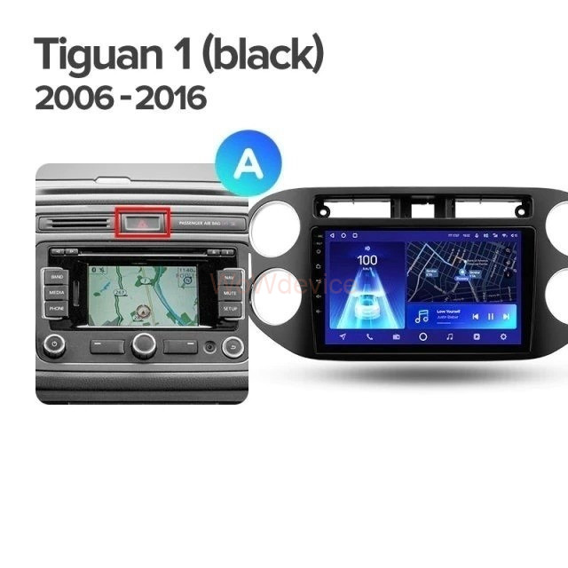 Штатная магнитола Teyes CC2 Plus 4/64 Volkswagen Tiguan I (2007-2015)