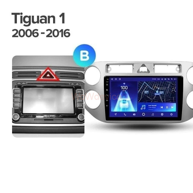 Штатная магнитола Teyes CC2 Plus 4/64 Volkswagen Tiguan I (2007-2015)