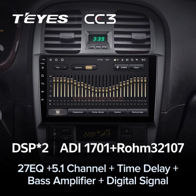 Штатная магнитола Teyes CC3 3/32 Hyundai Sonata EF рестайлинг (2001-2012)