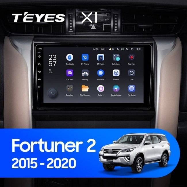 Штатная магнитола Teyes X1 4G 2/32 Toyota Fortuner 2 (2015-2018)