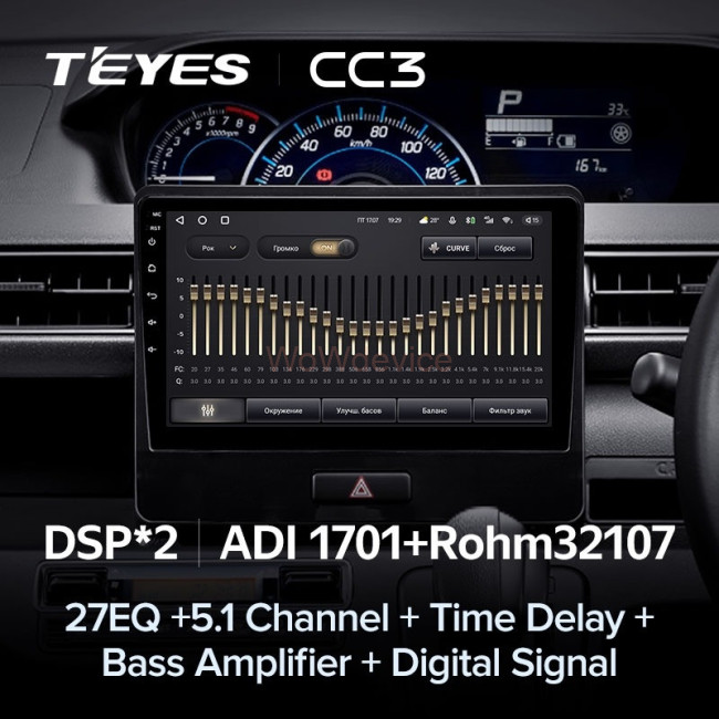 Штатная магнитола Teyes CC3 4/64 Suzuki Wagon R VI (2017-2021)