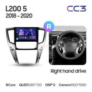 Штатная магнитола Teyes CC3 4/64 Mitsubishi L200 5 (2018-2020) F2 Правый руль
