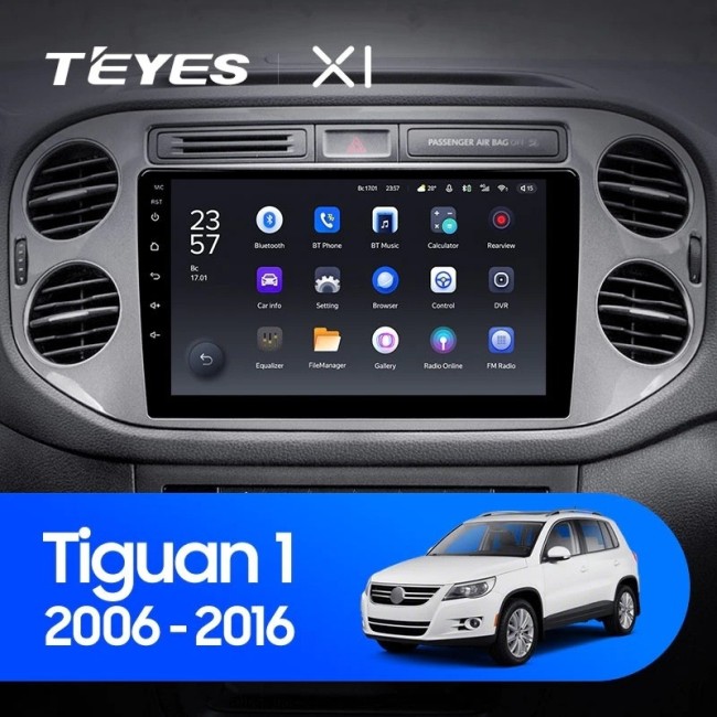 Штатная магнитола Teyes X1 4G 2/32 Volkswagen Tiguan 1 NF (2006-2017) F2