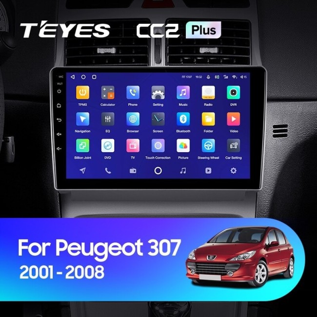 Штатная магнитола Teyes CC2L Plus 1/16 Peugeot 307 1 (2001-2008)