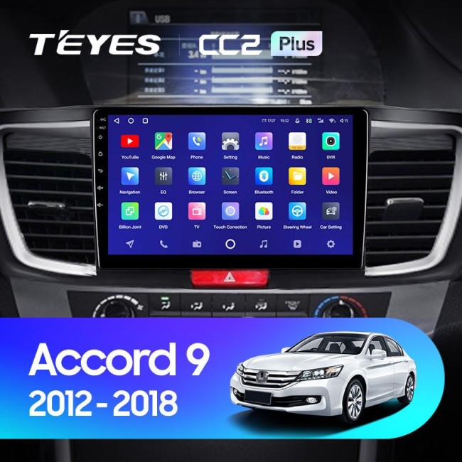 Штатная магнитола Teyes CC2L Plus 2/32 Honda Accord 9 CR (2012-2018)