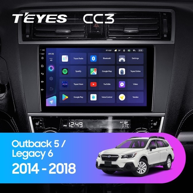 Штатная магнитола Teyes CC3 360 6/128 Subaru Outback 5 (2014-2018)