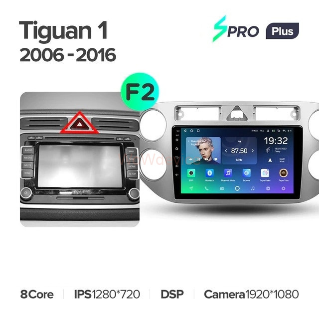 Штатная магнитола Teyes SPRO Plus 6/128 Volkswagen Tiguan 1 NF (2006-2017) F2