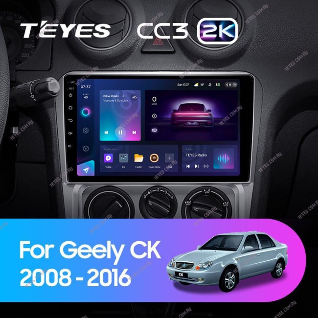 Штатная магнитола Teyes CC3 2K 4/64 Geely CK (2008-2016)