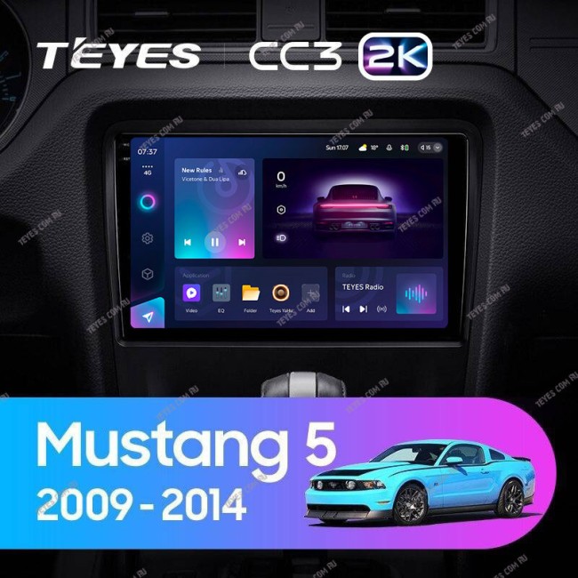 Штатная магнитола Teyes CC3 2K 4/64 Ford Mustang 5 S-197 (2009-2014)