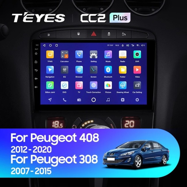 Штатная магнитола Teyes CC2L Plus 1/16 Peugeot 308 (2007-2015)