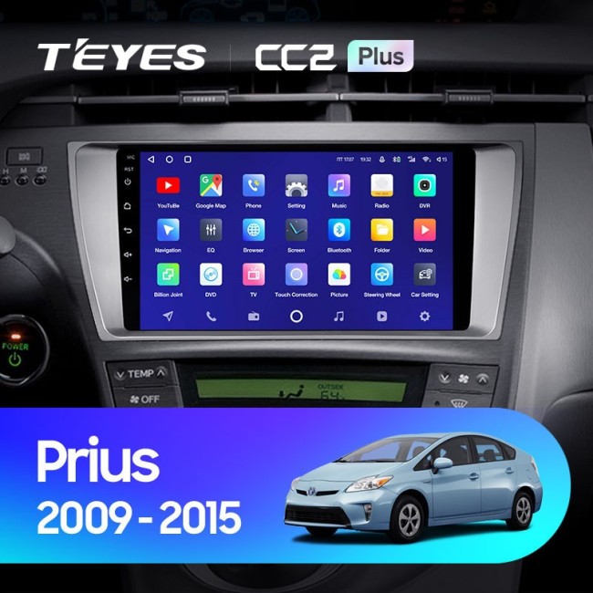 Штатная магнитола Teyes CC2L Plus 1/16 Toyota Prius XW30 (2009-2015)