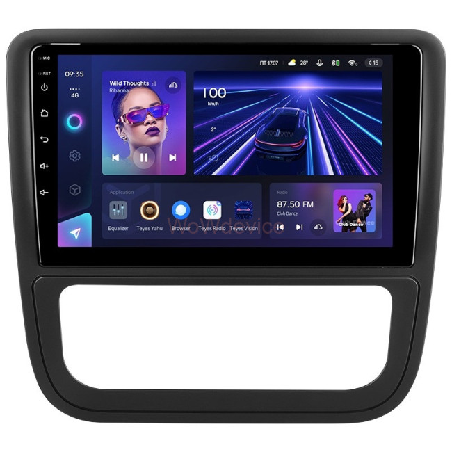 Установочный комплект Teyes для Volkswagen Scirocco 3 III Mk3 (2008-2014) F1 (черная)