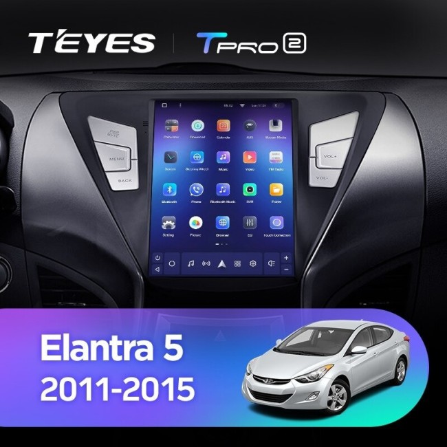 Штатная магнитола Tesla style Teyes TPRO 2 3/32 Hyundai Elantra 5 JK GD MD UD (2011-2015) F1