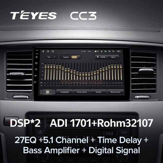 Штатная магнитола Teyes CC3 3/32 Nissan Patrol Y62 (2010-2020) 9" дюймов