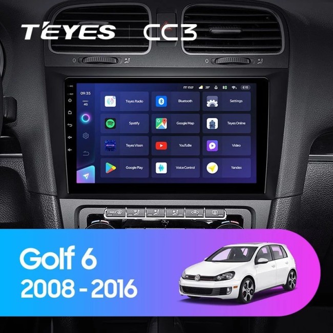 Штатная магнитола Teyes CC3 4/64 Volkswagen Golf 6 (2008-2016)