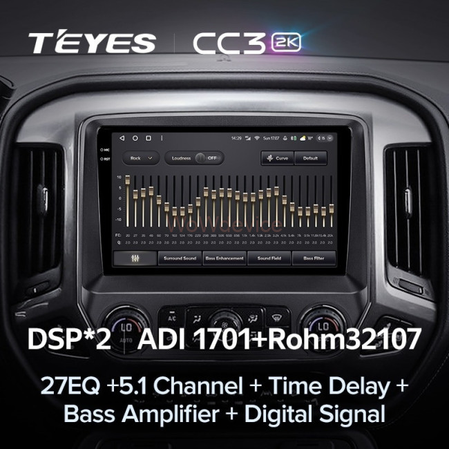 Штатная магнитола Teyes CC3 2K 4/64 Chevrolet Silverado 3 GMTK2 (2013-2019)