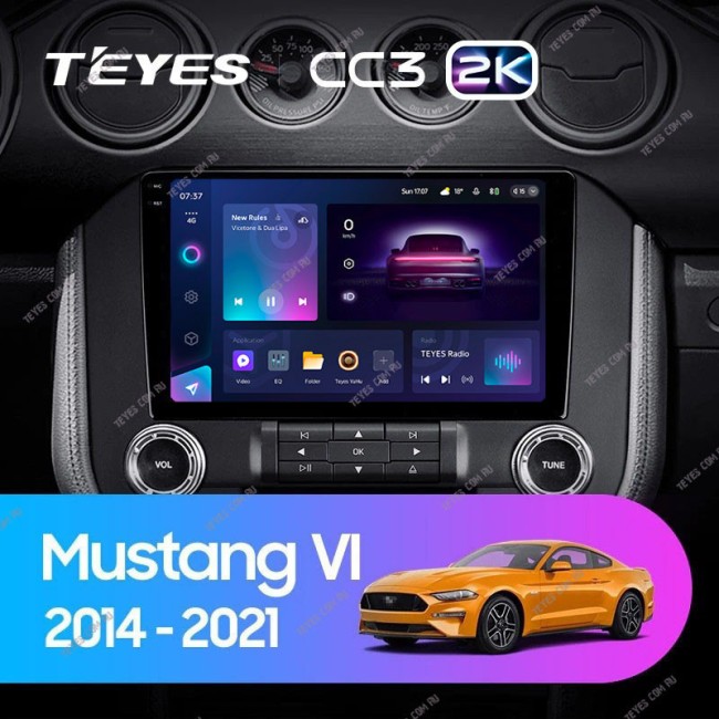 Штатная магнитола Teyes CC3 2K 6/128 Ford Mustang VI S550 (2014-2021) Тип В