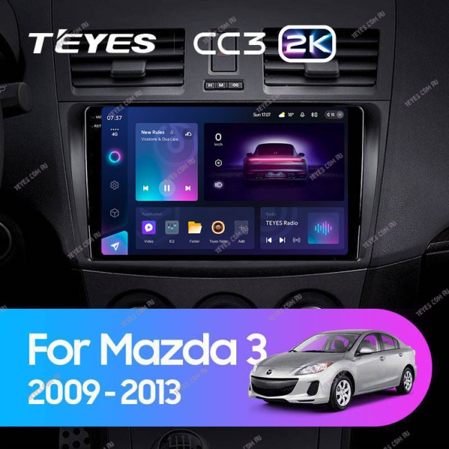 Штатная магнитола Teyes CC3 2K 6/128 Mazda 3 2 (2009-2013)