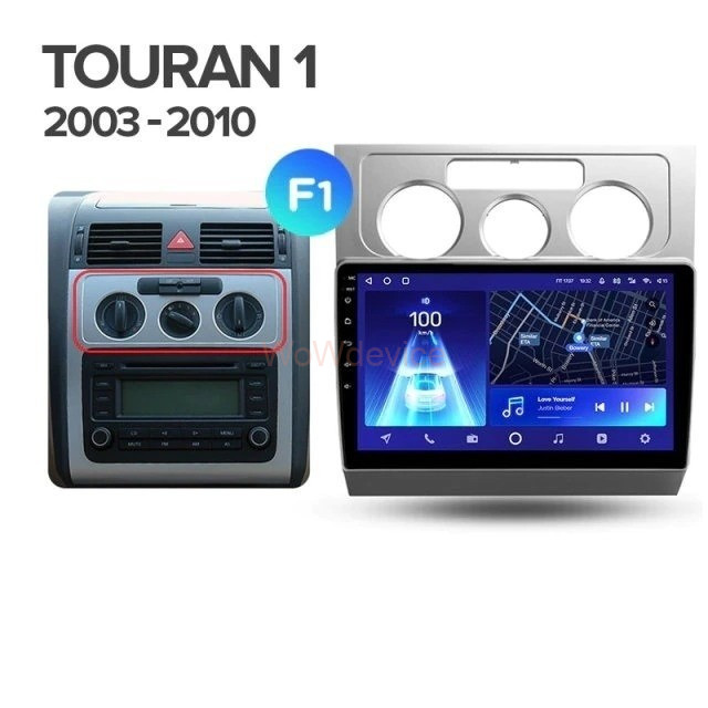 Штатная магнитола Teyes CC2 Plus 4/64 Volkswagen Touran (2003-2015)