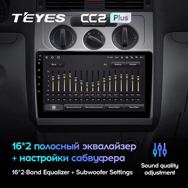 Штатная магнитола Teyes CC2 Plus 4/64 Volkswagen Touran (2003-2015)
