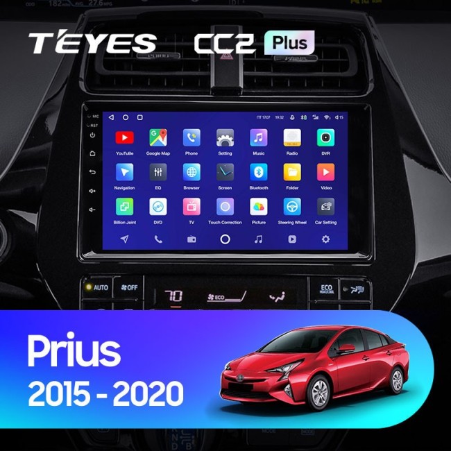 Штатная магнитола Teyes CC2L Plus 1/16 Toyota Prius XW50 (2015-2020)