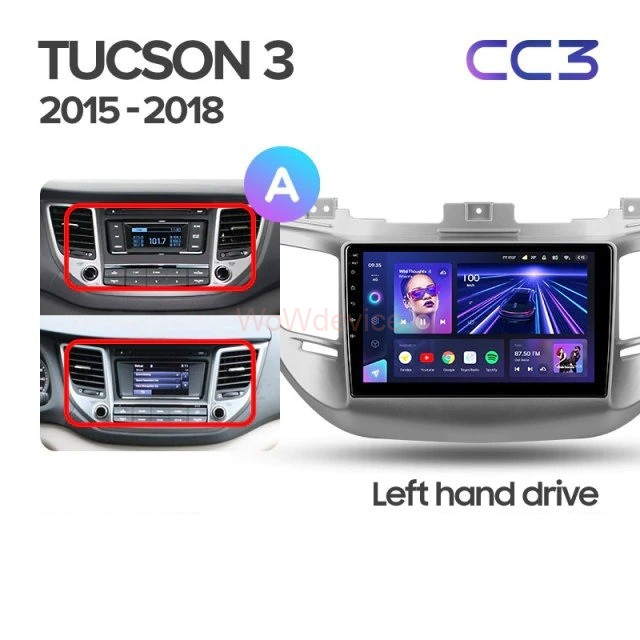 Штатная магнитола Teyes CC3 3/32 Hyundai Tucson 3 (2015-2018) Тип-A Штатная магнитола Teyes CC3 3/32 Hyundai Tucson 3 (2015-2018) Тип-A