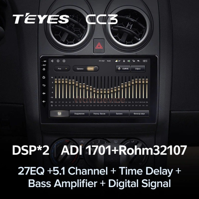 Штатная магнитола Teyes CC3 3/32 Nissan Qashqai 1 J10 (2006-2013) Тип-A