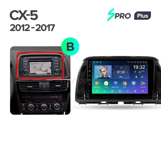 Штатная магнитола Teyes SPRO Plus 6/128 Mazda CX-5 (2012-2015) Тип-A