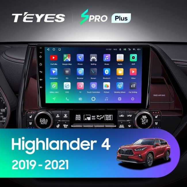 Штатная магнитола Teyes SPRO Plus 6/128 Toyota Highlander 4 XU70 (2019-2021)