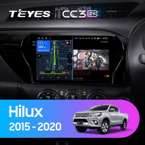 Штатная магнитола Teyes CC3 2K 4/64 Toyota Hilux Pick Up AN120 (2015-2020) Правый руль