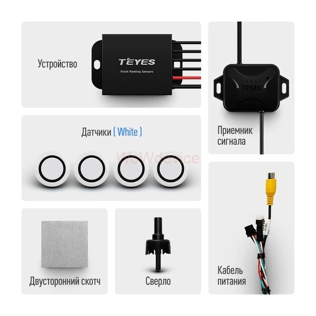 Передние парктроники Teyes R1 для CC3 / CC2 Plus / SPRO Plus / TPRO2