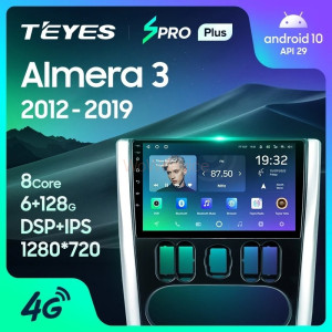 Штатная магнитола Teyes SPRO Plus 4/64 Nissan Almera 3 G15 (2012-2019) F2