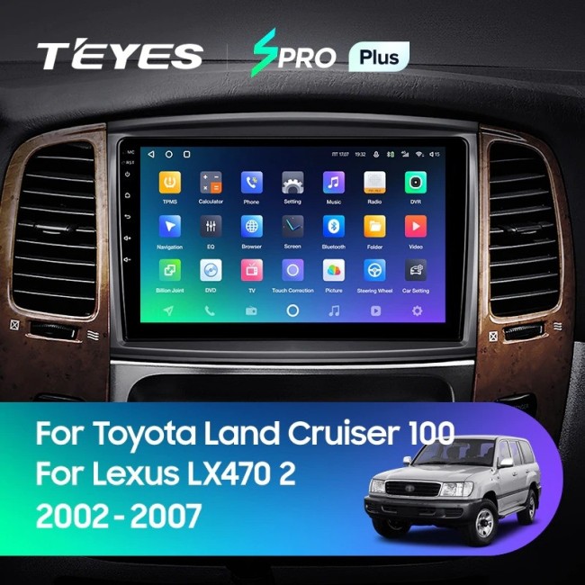 Штатная магнитола Teyes SPRO Plus 6/128 Toyota Land Cruiser LC 100 (2002-2007) Тип-С