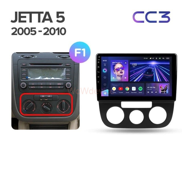 Штатная магнитола Teyes CC3 4/64 Volkswagen Jetta 5 (2005-2010) F1